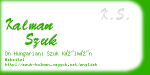 kalman szuk business card